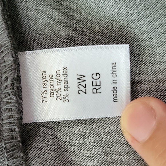 Women's Maurices Bengaline Mid Rise Boot Cut Pants, Gray, Size 22W Regular, NWT - Picture 9 of 12